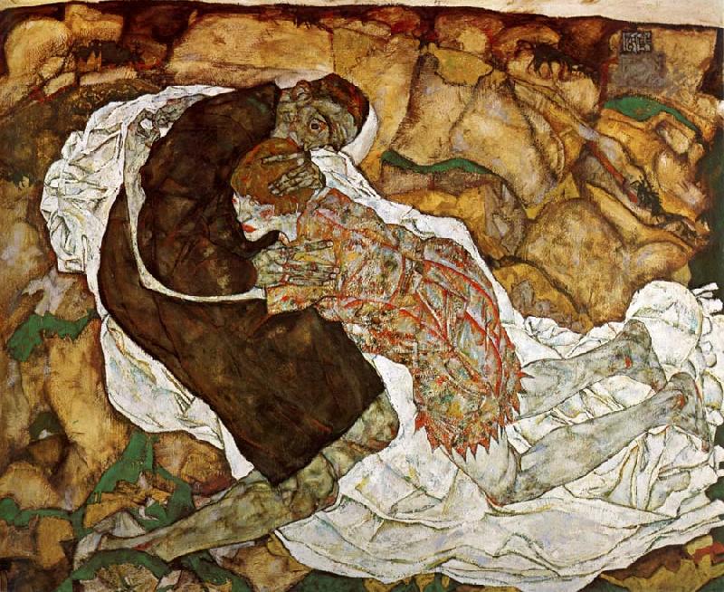 Egon Schiele Death and Girl China oil painting art